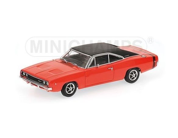 Minichamps PM400144721 DODGE CHARGER 1968 RED 1:43 Modellino