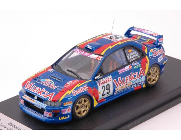 Trofeu TFRRIT07 SUBARU IMPREZA N.29 WRC RALLY SANREMO 1999 CLIMENT-ROMANI 1:43 Modellino