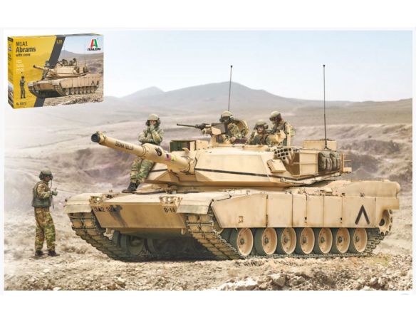 Italeri IT6571 M1 A2 ABRAMS WITH INFANTRY KIT 1:35 Modellino