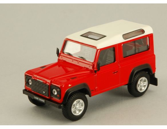 Cararama Motorama CA55280 LAND ROVER DEFENDER RED W/WHITE ROOF 1:43 Modellino