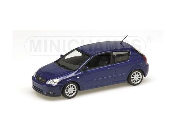 MINICHAMPS 400166100 TOYOTA COROLLA 3 PORTE 2001 BLUE METALLIC Modellino