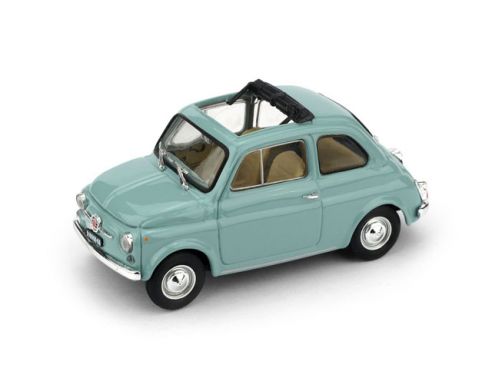 Brumm BM0454-16 FIAT 500F APERTA 1965-1971 GRIGIO GARDA INTERNO BEIGE 1:43 Modellino