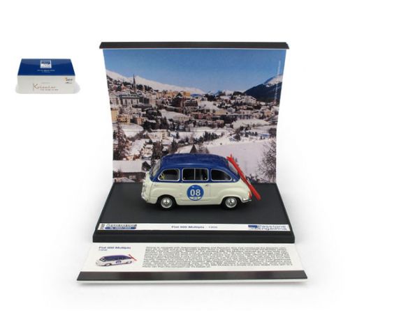 Brumm BMS1907 FIAT 600 MULTIPLA PASSIONE ENGADINA 2019 1:43 Modellino