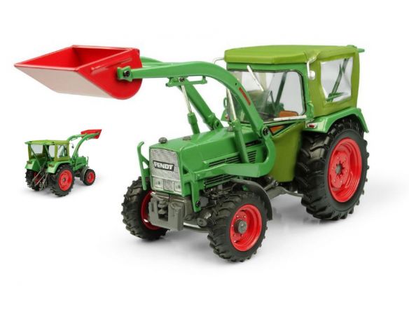 Universal Hobbies UH5310 TRATTORE FENDT FARMER 5S 4WD WITH PEKO CABIN AND BAAS FRONT LOADER 1:32 Modellino