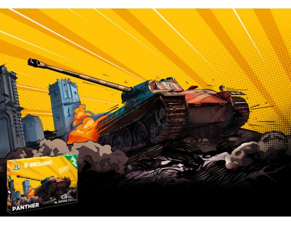 Italeri IT34104 WORLD OF TANKS PZKPFW.V PANTHER KIT 1:72 Modellino