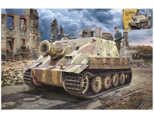 Italeri IT6573 38 cm RW61 AUS STURMMORSER TIGER KIT 1:35 Modellino