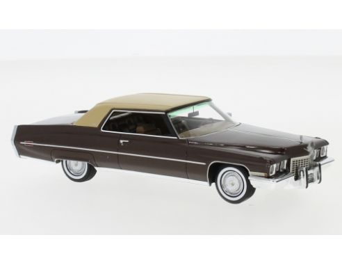 Neo Scale Models NEO44414 CADILLAC COPUPE DE VILLE 1972 MET.BROWN 1:43 Modellino