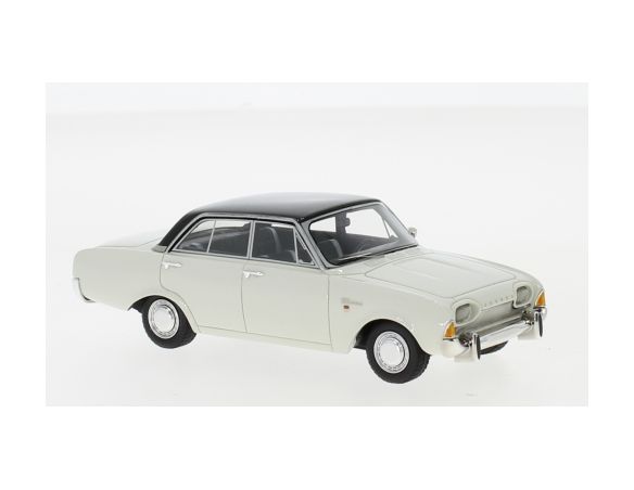 Neo Scale Models NEO44557 FORD TAUNUS 17M P3 1960 WHITE/BLACK 1:43 Modellino