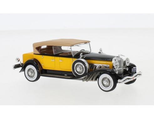 Neo Scale Models NEO45943 DUESEMBERG MODEL J TOURSTER DERHAM 1930 YELLOW 1:43 Modellino