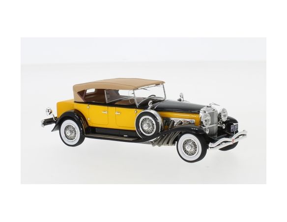 Neo Scale Models NEO45943 DUESEMBERG MODEL J TOURSTER DERHAM 1930 YELLOW 1:43 Modellino
