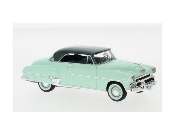 Neo Scale Models NEO49585 CHEVROLET STYLELINE 2-DOOR HARD TOP COUPE 1952 LIGHT/DARK GREEN 1:43 Modellino
