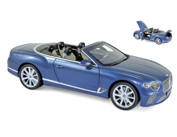 Norev NV182785 BENTLEY CONTINENTAL GTC 2019 BLUE CRYSTAL 1:18 Modellino