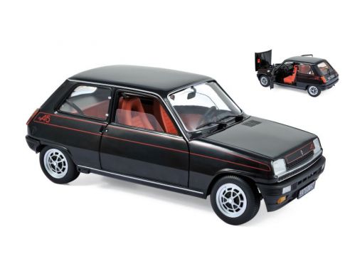 Norev NV185114 RENAULT 5 ALPINE 1976 BLACK 1:18 Modellino