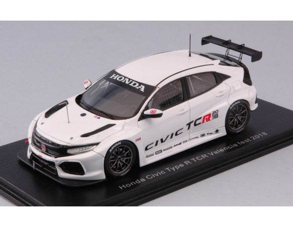 Spark Model S5466 HONDA CIVIC TYPE R TCR J.A.S. MOTORSPORT VALENCIA TEST 2018 T.MONTEIRO Modellino