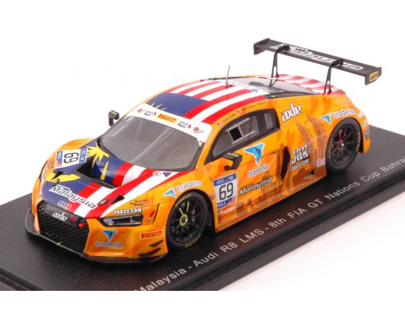Spark Model S6304 AUDI R8 LMS N.69 FIA GT CUP BAHRAIN 2018 LOW-CHEAH 1:43 Modellino