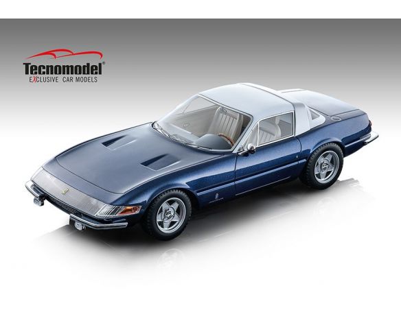 Tecnomodel TMD18108A FERRARI 365 GTB/4 DAYTONA COUPE SPECIALE 1969 MET.BLUE TOUR DE FR.1:18 Modellino