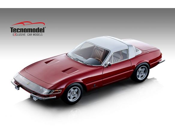 Tecnomodel TMD18108B FERRARI 365 GTB/4 DAYTONA COUPE SPECIALE 1969 GLOSS FERRARI RED 1:18 Modellino