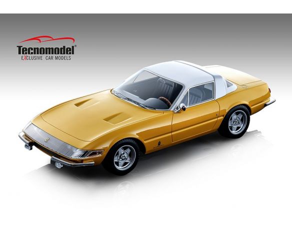 Tecnomodel TMD18108C FERRARI 365 GTB/4 DAYTONA COUPE SPECIALE 1969 GLOSS YELLOW MODENA 1:18 Modellino
