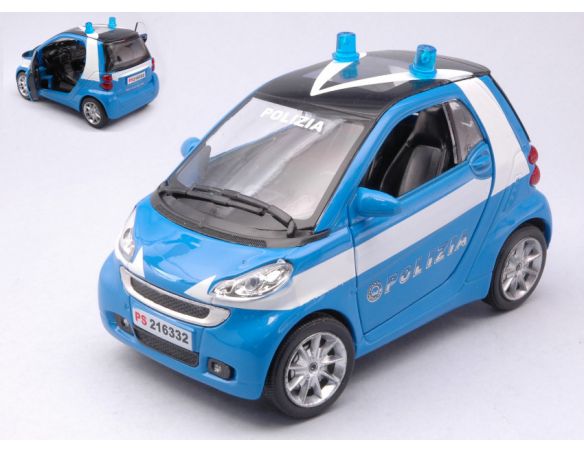 New Ray NY71413 SMART FORTWO POLIZIA 1:24 Modellino