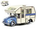 Schuco SH8899 VW BEETLE MOTORHOME BLUE 1:43 Modellino