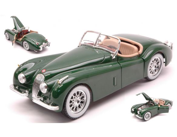 BBURAGO BU22018G JAGUAR XK 120 ROADSTER 1951 GREEN 1:24 Modellino