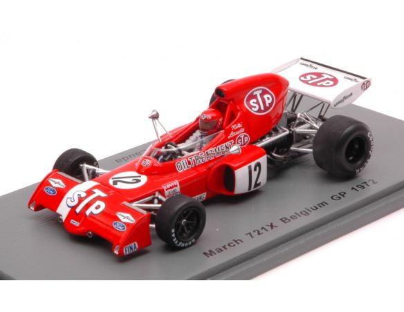 Spark Model S7165 MARCH 721X NIKI LAUDA 1972 N.12 BELGIAN GP 1:43 Modellino