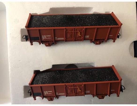 Lima HL6053 Set 2 carri con carico di carbone H0 1:87 Scatola rovinata