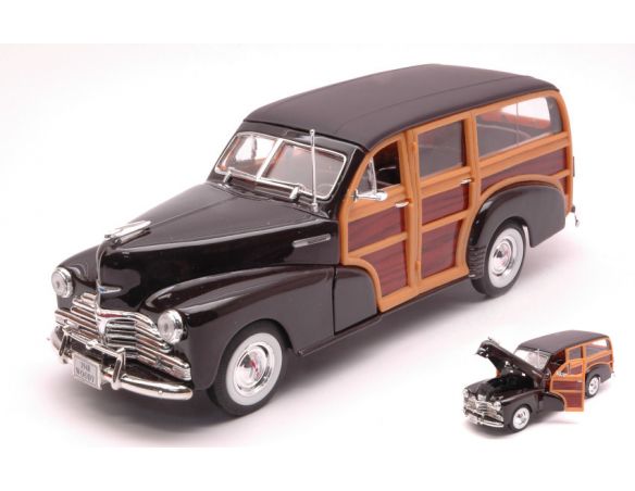 Welly WE22083BR CHEVROLET FLEETMASTER 1948 DARK BROWN/WOOD 1:24 Modellino