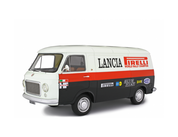 Ixo model LM122E FIAT 238 LANCIA WRC BLACK/WHITE/RED 1:18 Modellino