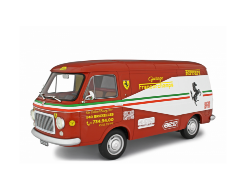 Ixo model LM122F FIAT 238 GARAGE FRANCORCHAMPS RED 1:18 Modellino