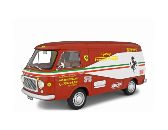 Ixo model LM122F FIAT 238 GARAGE FRANCORCHAMPS RED 1:18 Modellino