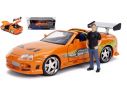 Jada JADA30738 BRIAN & TOYOTA SUPRA 1995 ORANGE FAST & FURIOUS W/FIGURE 1:24 Modellino