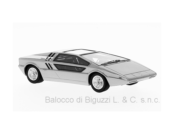 Neo Scale Models NEO44581 MASERATI BOOMERANG ITALDESIGN 1972 MET.SILVER 1:43 Modellino