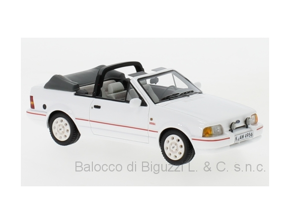 Neo Scale Models NEO44956 FORD ESCORT MK4 CONVERTIBLE 1986 WHITE 1:43 Modellino