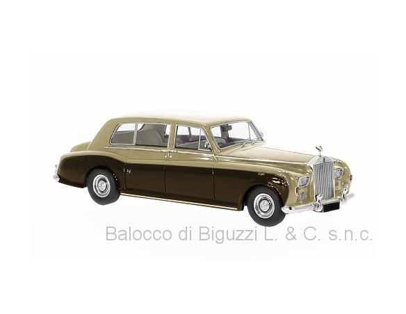 Neo Scale Models NEO45341 ROLLS ROYCE PHANTOM VI STRETCH 1968 GOLD/BROWN 1:43 Modellino