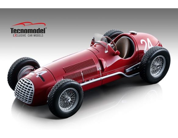 Tecnomodel TMD18149D FERRARI 125 F1 LUIGI VILLORESI 1950 N.24 2nd SAN REMO GP 1:18 Modellino