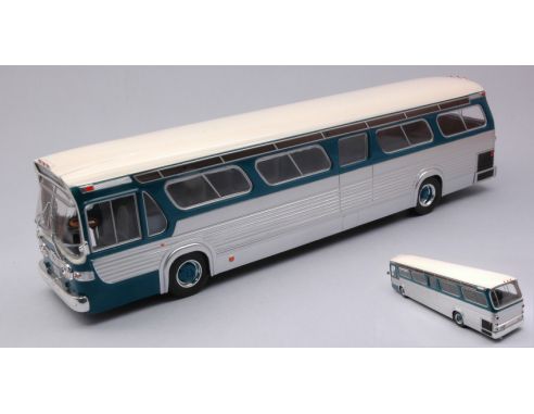 IXO MODEL BUS013 GMC NEW LOOK FISHBOWL 1969 GREEN/BEIGE 1:43 Modellino