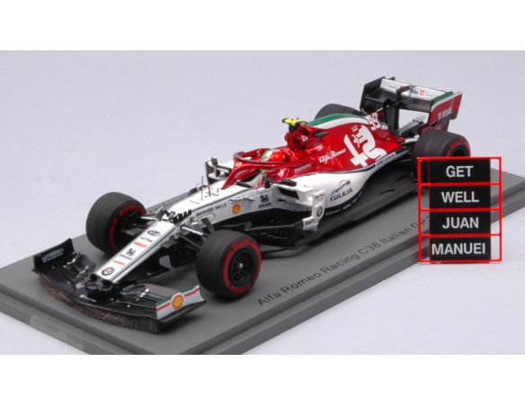 Spark Model S6098 ALFA ROMEO F1 ANTONIO GIOVINAZZI 2019 N.99 9th ITALY GP 1:43 Modellino
