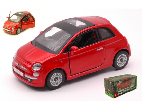 BBURAGO BU43011B FIAT NUOVA 500 2007 RED 1:32 Modellino