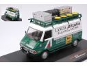 Ixo model RAC284X FIAT 242 WHITE/GREEN ALITALIA RALLY ASSISTANCE WITH ROOF RACK 1:43 Modellino