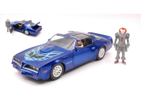 JADA TOYS JADA31118 PONTIAC FIREBIRD 1977 W/PENNYWISE & HENRY BOWER'S FIGURES 1:24 Modellino