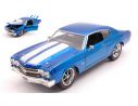 JADA TOYS JADA31450B CHEVY CHEVELLE SS 1970 METALLIC BLUE W/WHITE STRIPES 1:24 Modellino