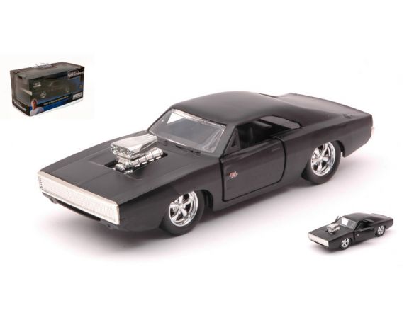 JADA TOYS JADA97214 DOM'S DODGE CHARGER R/T FAST & FURIOUS MATT BLACK 1:32 Modellino