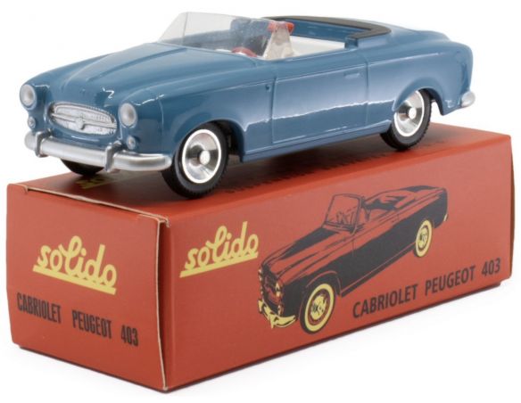 Solido SL1001081 PEUGEOT 403 CABRIOLET BLEU CLAIR CLUB SOLIDO 1:43 Modellino