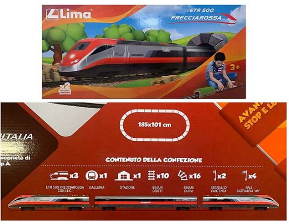 Heller HL1403 TRENO FRECCIAROSSA A BATTERIA SCALA HO 1:87 Modellino