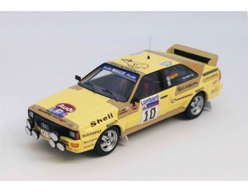 Trofeu TFRRUK28 AUDI QUATTRO N.10 4th RAC RALLY 1983 LAMPI-KUKKALA 1:43 Modellino