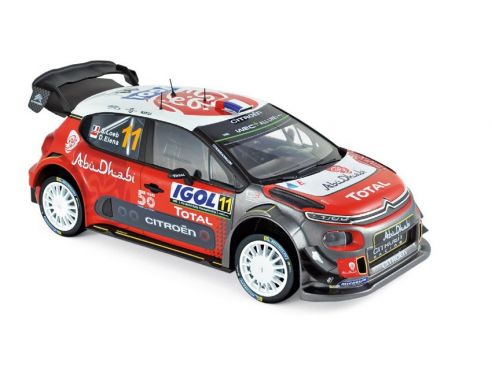 Norev NV181639 CITROEN C3 N.11 14th TOUR DE CORSE 2018 S.LOEB-D.ELENA 1:18 Modellino
