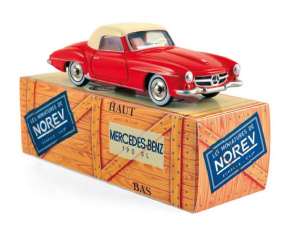Norev NVCL3512 MERCEDES 190 SL 1956 ROUGE & IVOIRE 1:43 Modellino