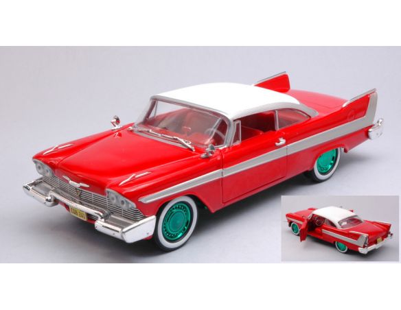 Greenlight GREEN84071GR PLYMOUTH FURY 1958 CHRISTINE GREEN WHEELS 1:24 Modellino