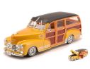 Welly WE22083LGD CHEVROLET FLEETMASTER 1948 GOLD-WOOD-BLACK 1:24 Modellino